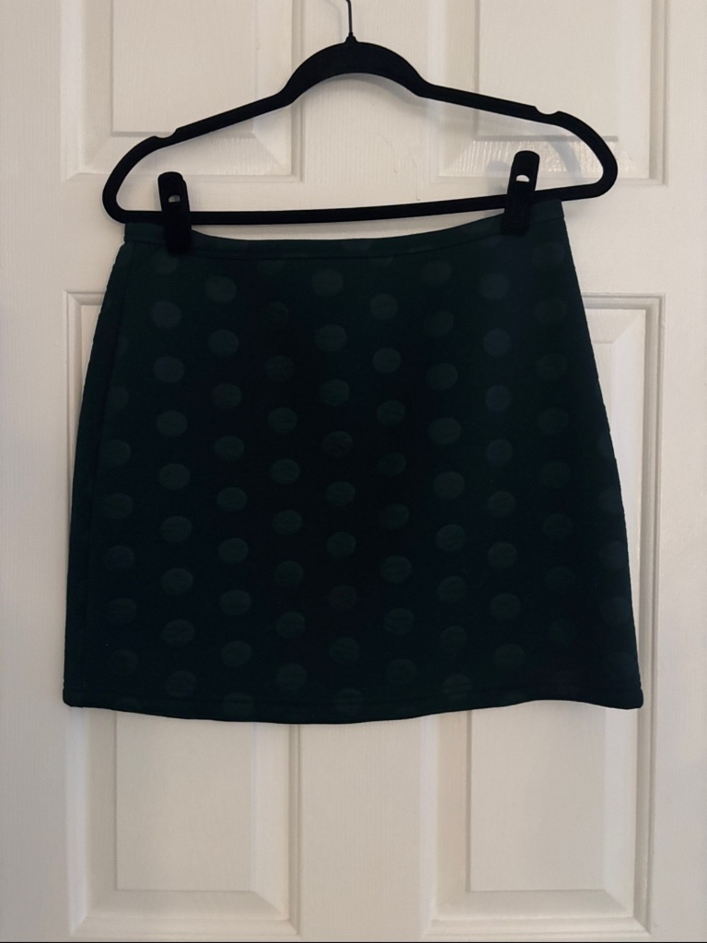 Sonia Rykiel Dark Green Polka-Spot Mini Skirt